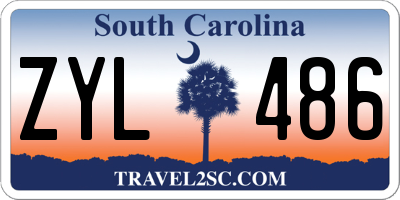 SC license plate ZYL486