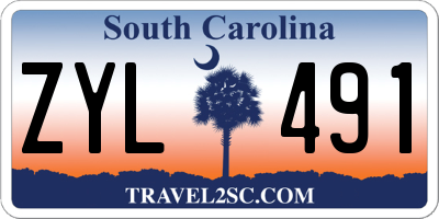 SC license plate ZYL491
