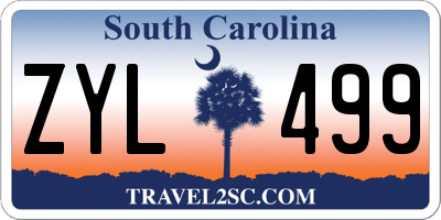 SC license plate ZYL499