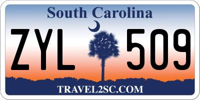 SC license plate ZYL509