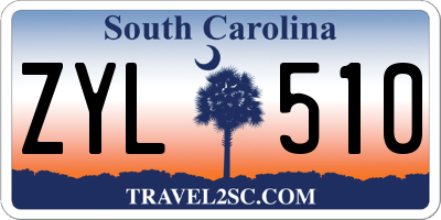 SC license plate ZYL510