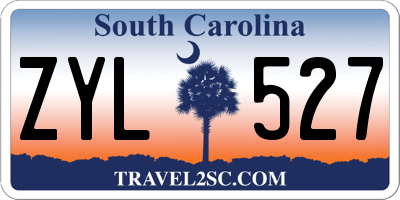 SC license plate ZYL527