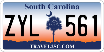 SC license plate ZYL561