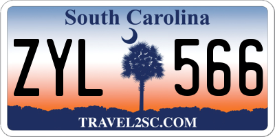 SC license plate ZYL566