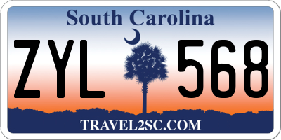 SC license plate ZYL568