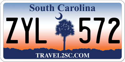 SC license plate ZYL572