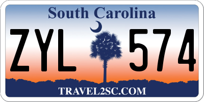 SC license plate ZYL574