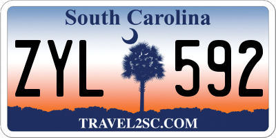 SC license plate ZYL592