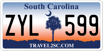 SC license plate ZYL599