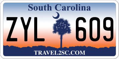 SC license plate ZYL609