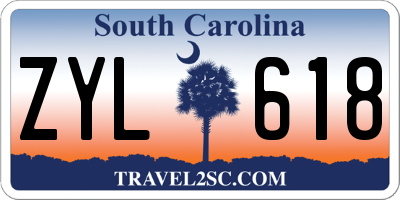 SC license plate ZYL618