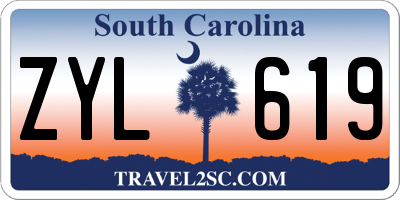 SC license plate ZYL619