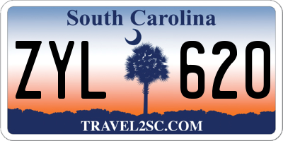 SC license plate ZYL620