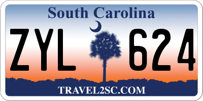 SC license plate ZYL624