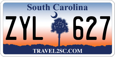 SC license plate ZYL627