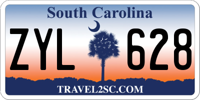 SC license plate ZYL628