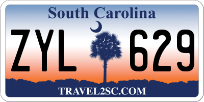 SC license plate ZYL629