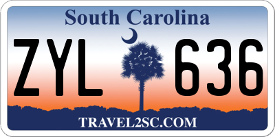 SC license plate ZYL636