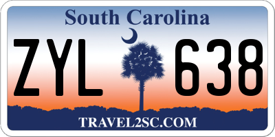 SC license plate ZYL638
