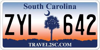 SC license plate ZYL642