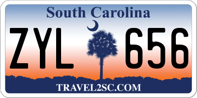 SC license plate ZYL656