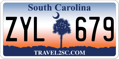 SC license plate ZYL679