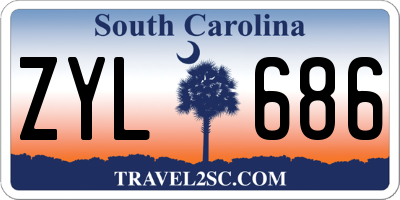 SC license plate ZYL686