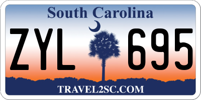 SC license plate ZYL695