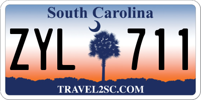 SC license plate ZYL711