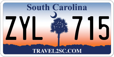 SC license plate ZYL715