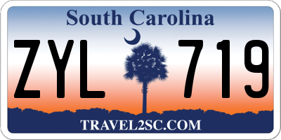 SC license plate ZYL719