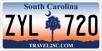SC license plate ZYL720