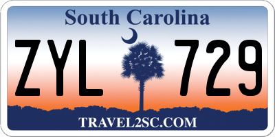 SC license plate ZYL729