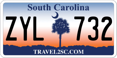 SC license plate ZYL732