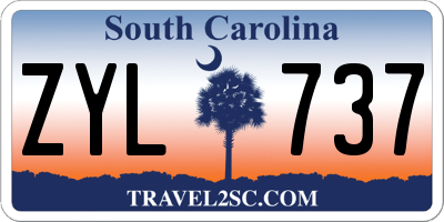 SC license plate ZYL737