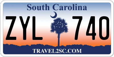 SC license plate ZYL740