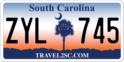 SC license plate ZYL745