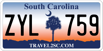 SC license plate ZYL759