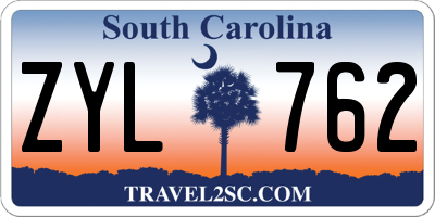 SC license plate ZYL762