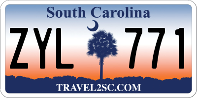 SC license plate ZYL771