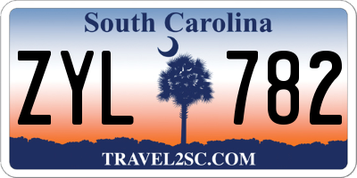 SC license plate ZYL782