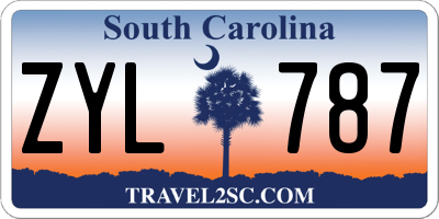 SC license plate ZYL787