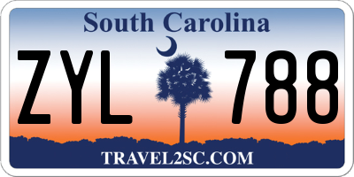 SC license plate ZYL788