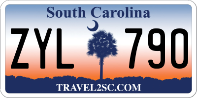 SC license plate ZYL790