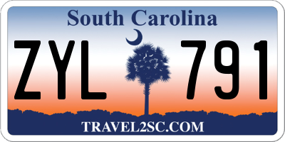 SC license plate ZYL791