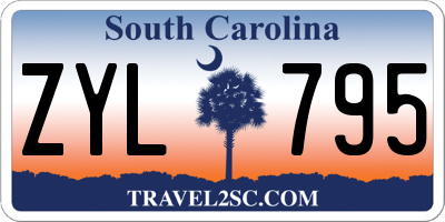 SC license plate ZYL795