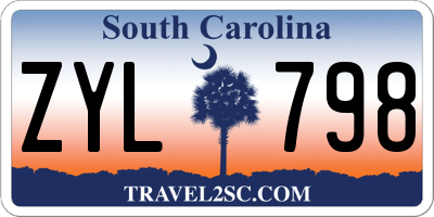 SC license plate ZYL798