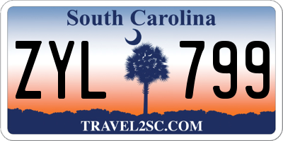 SC license plate ZYL799