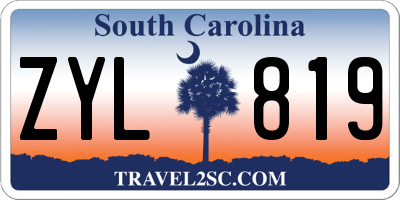 SC license plate ZYL819