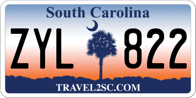 SC license plate ZYL822